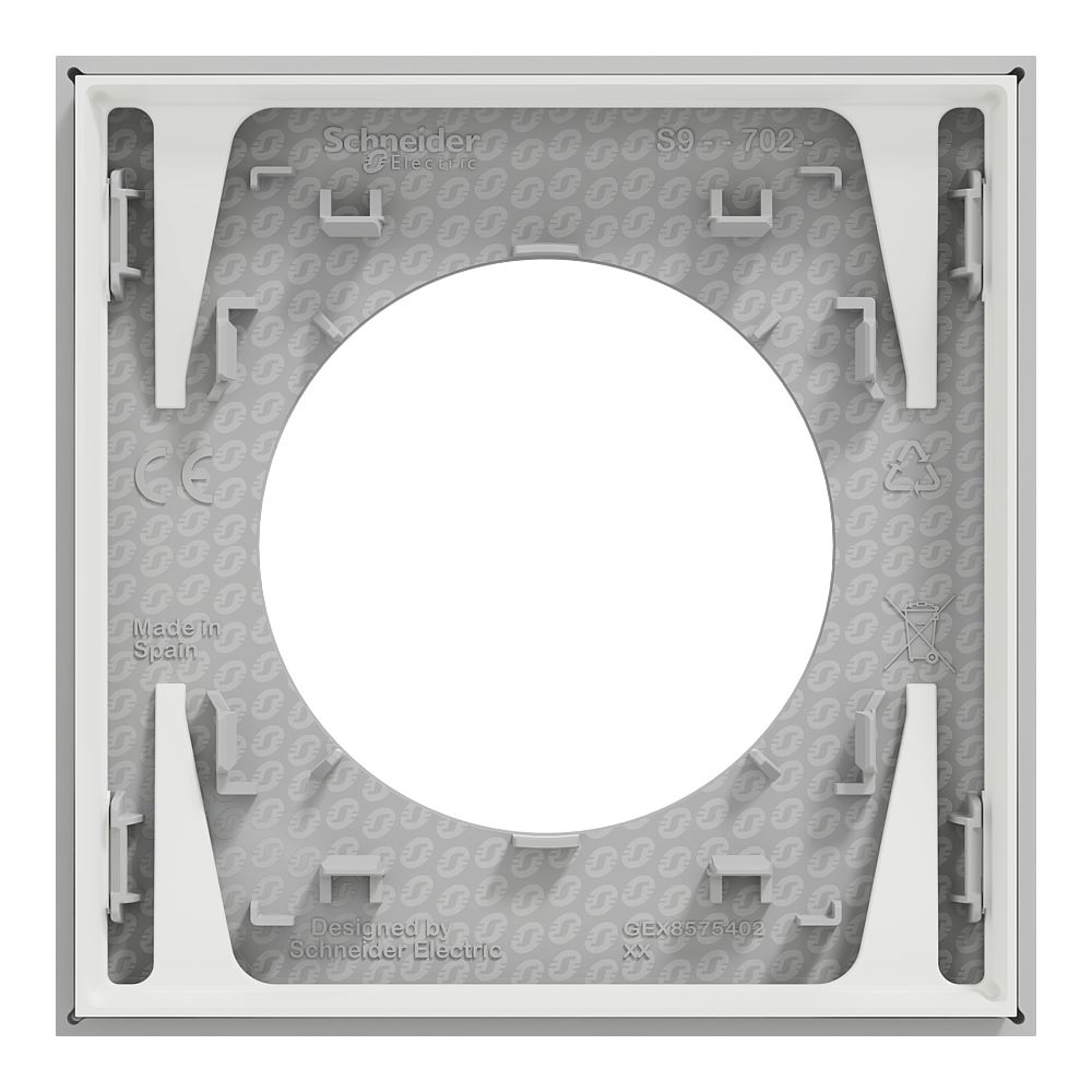 Odace plaque 1 poste gris galet